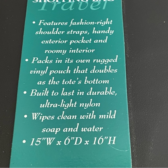 NWT Folding Travel Shopping Bag - Samsonite - Black - Foldable Collection - Picture 4 of 5